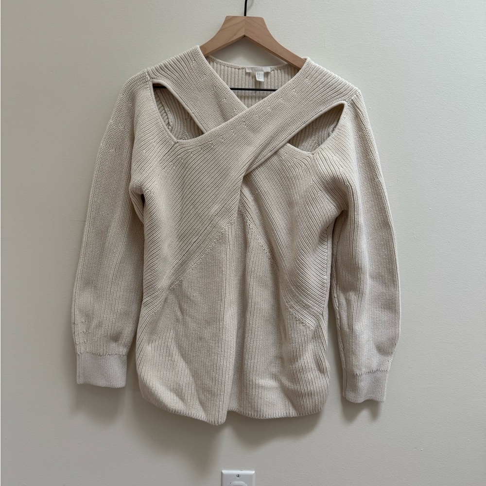 COS Off-the-Shoulder Cream Sweater